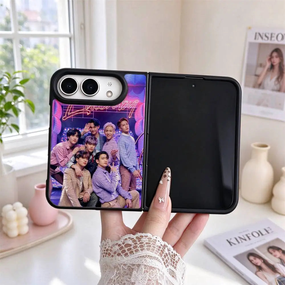 Got7 Kpop Band leather texture phone case for iPhone Duo, featuring Got7 design by HSF Marketplace