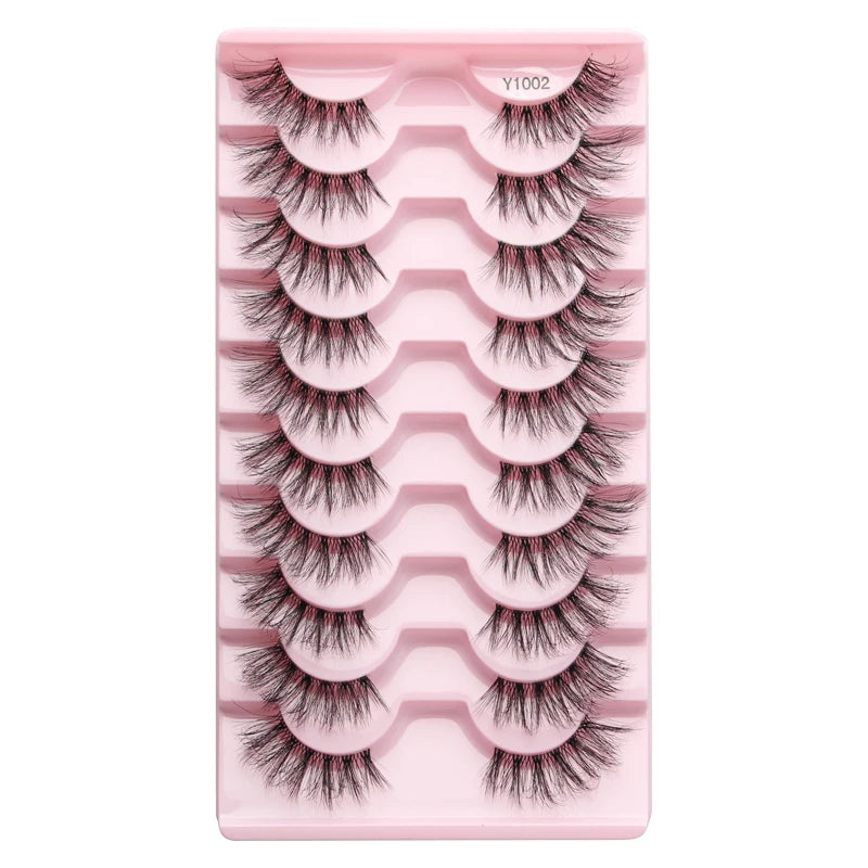 Half Eyelashes False Lashes 10-5 Pairs Cat Eye Eyelashes Eyelash Extension 3D Mink Half Lash Natural Makeup Faux Cils Maquiagem
