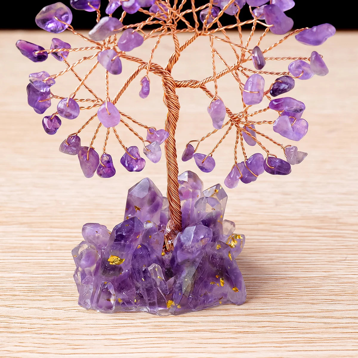 1PC Drip Cluster Base Natural Crystal Tree Handmade Tree of Life Reiki Rock Mineral Specimen Christmas Halloween Gifts