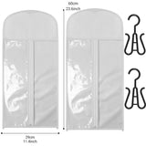 1/2Set Wig Storage Bag With Hanger Hair Bags With Plastic Hanger for Hair Black Wig Organizer Hangers For Multiple Wigs