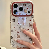 Korean cat pattern phone case for iPhone 11–18 Pro Max by HSF Marketplace