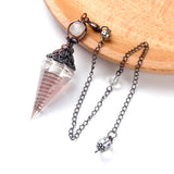 Natural stone pendulum pendant for jewelry making and energy use by HSF Marketplace