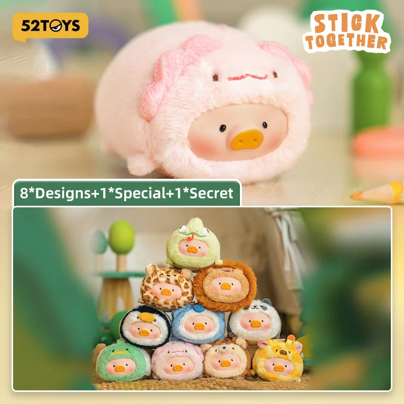 52TOYS LuLu the Piggy Animal Party Vol.2 PVC face plush keychain cartoon figure