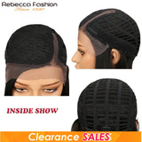 Rebecca 16-inch ombre brown lace wig by HSF Marketplace, human hair wig with a natural style and lace front