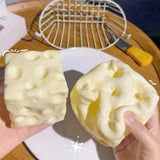 New Squishy Cheese Cube Stress Ball Shapeable Squeeze Ball Non Rebound Sensory Fidget Toys for Kids and Adults Relaxing Gifts.