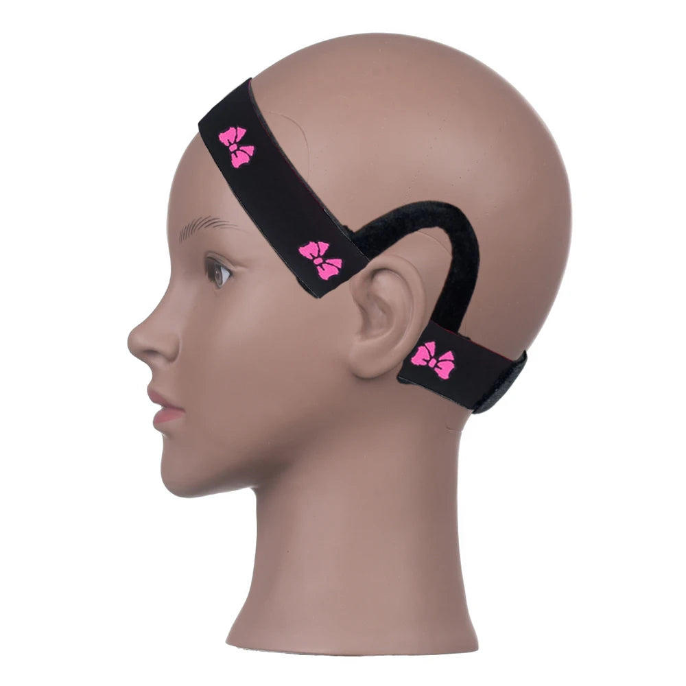 Comfortable Lace Melt Wig Band with Ear Hanger - Adjustable Wrap for Scarf, Black Lace Edge Band for Wigs, Stylish Headband