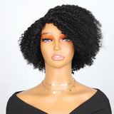 Rebecca Short Kinky Curly Bob Human Hair Wig by HSF Marketplace, featuring 100% Indian bodywave lace wig with water wave texture.