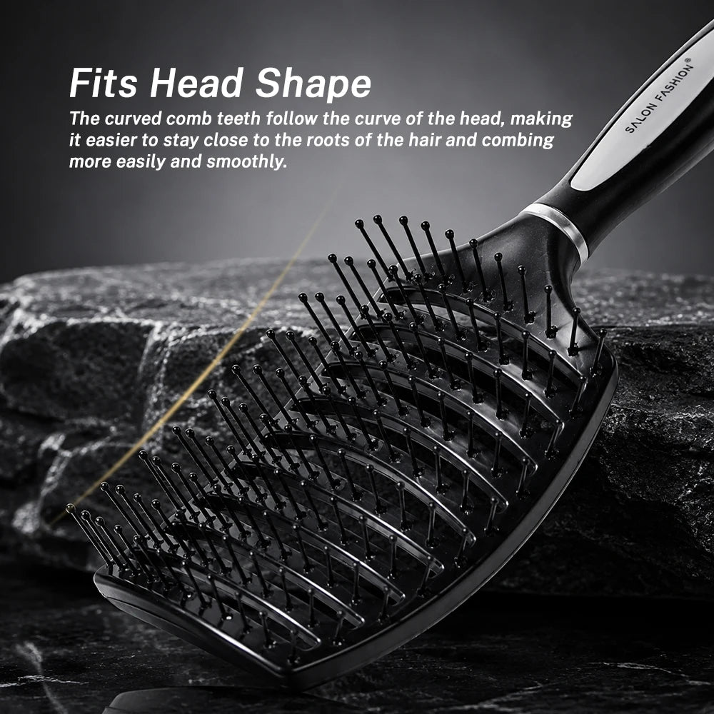Hair Brush Hair Comb Detangling Hair Brush Bristle&Nylon Women Wet Massage Comb Curly Hairdressing Salon Styling Tools
