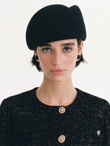 Women's warm wool blend winter beret hat by HSF Marketplace in elegant style