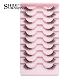 Half Eyelashes False Lashes 10-5 Pairs Cat Eye Eyelashes Eyelash Extension 3D Mink Half Lash Natural Makeup Faux Cils Maquiagem