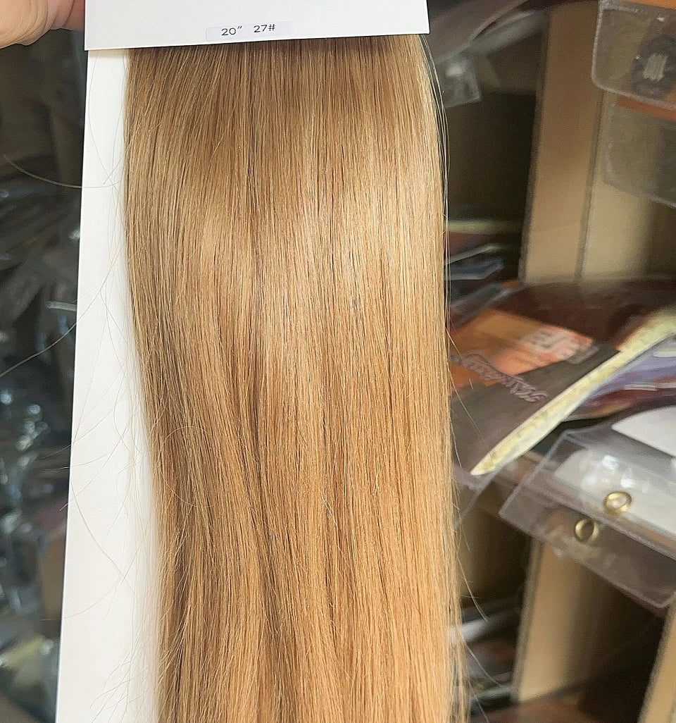 ZZHAIR Brazilian Remy human hair ribbon ponytail, 16-20 inch natural straight horsetail clip in