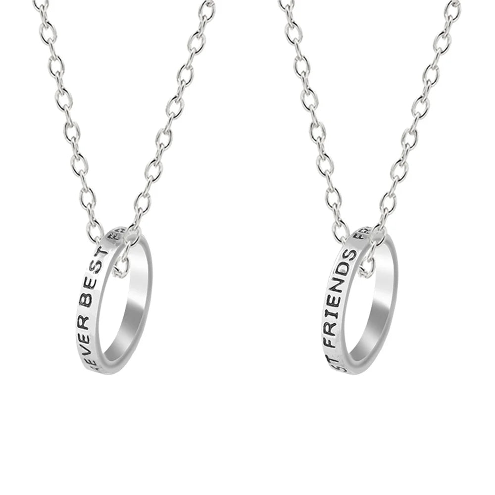 Best Friends Forever necklaces set for girls and women, matching friendship jewelry by HSF Marketplace