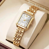 Elegant Rectangle Women Watches Fashion Ladies Quartz Wristwatches Reloj Mujer Girls Clock Gift（Without Box）