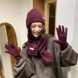 Winter knit scarf and gloves set for men and women by HSF Marketplace