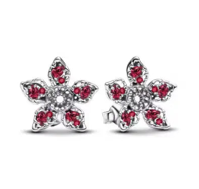925 sterling silver herbarium cluster heart halo stud earrings for women by HSF Marketplace