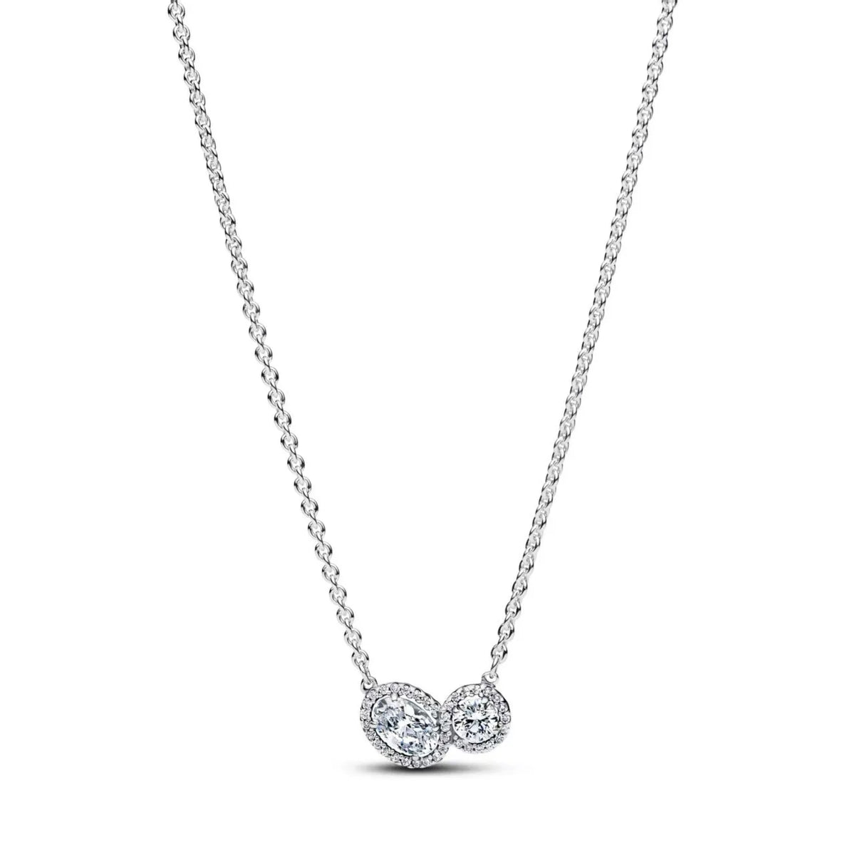 Elegant silver heart bow zircon necklace for women, featuring a charming design perfect for Valentine's Day and special occasions.