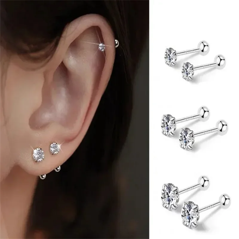 Stainless steel heart stud earrings set by HSF Marketplace for everyday wear