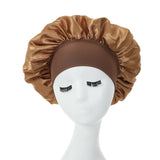 2-pack wide brim satin bonnets with elastic bands for women by HSF Marketplace