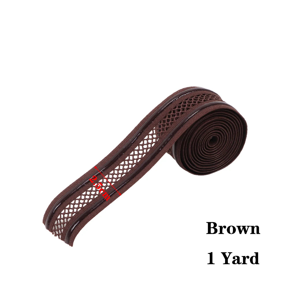 1Yards Silicone Anti Slip Mesh Elastic Band Wig Making Supplies Non-Slip Gripper Elastic For Wig Sewing Stretchable Horizontally