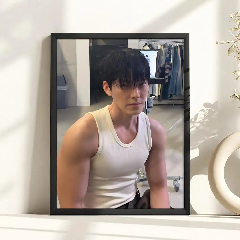Kim WooBin celebrity portrait style poster, K-Culture home decor by HSF Marketplace
