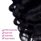 Brazilian human hair clip-in extensions, 8-piece set, natural black body wave Remy hair, 8–26 inches, 120g