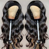 Body wave ready-to-wear human hair headband wig for women, machine-made Remy hair wig