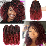 Wakego 12 Inch Marlybob Crochet Braids Afro Curly Short Passion Twist Marlybob Jerry Curl Crochet Hair Kinky Twist Braiding Hair