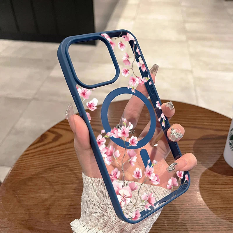 Elegant floral magnetic phone case for iPhone 12-18 Pro Max by HSF Marketplace