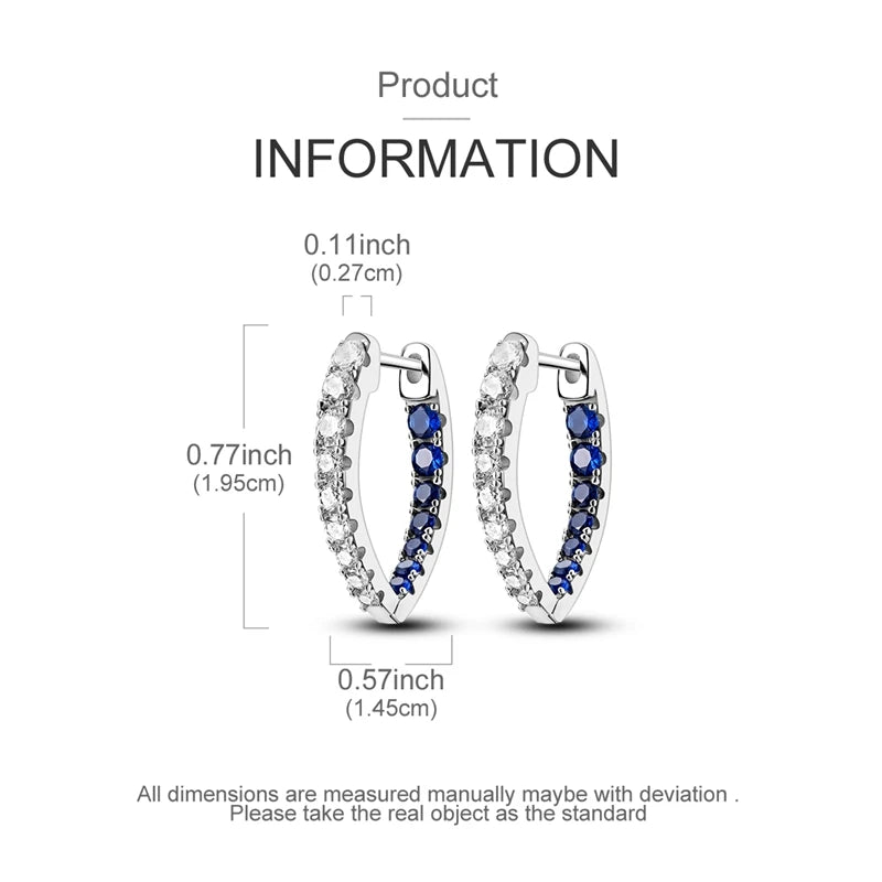 925 sterling silver hoop earrings with night sky gemstones by HSF Marketplace
