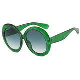 Oversized round sunglasses for women and men with large frames and luxury brand style, ideal for riding and outdoor use.