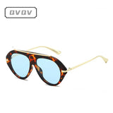 Women's luxury designer metal beam pilot sunglasses, vintage trendy driving eyewear in dark lenses