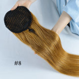 Brazilian virgin human hair clip-in straight drawstring ponytail by HSF Marketplace