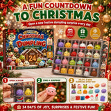 HSF Marketplace dumpling squishy advent calendar 2026 with 24-day Christmas countdown sensory toy gift box