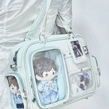 Harajuku Pin Doll 20cm display Ita bag by HSF Marketplace, large PU leather shoulder bag with preppy style and spacious design.