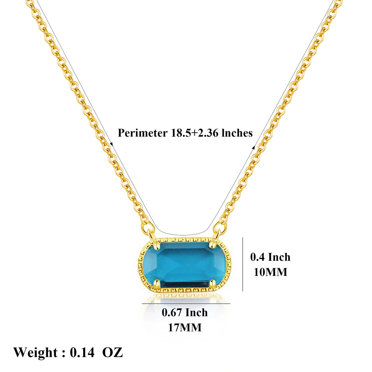 Women's vintage birthstone necklace with stainless steel pendant by HSF Marketplace