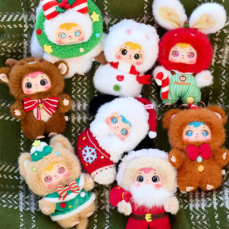 Cute fluffy Christmas Eve plush doll, collectible festive figure by HAIRSOFLY SHOP