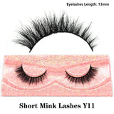 3D real mink false eyelashes with fluffy, wispy short clusters by HSF Marketplace