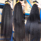 4x4 5x5 13x4 Closure With Bundles Brazilian Kinky Straight Human Hair With Frontal Invisible Melt Skin HD Lace 3 4 Bundle Weave