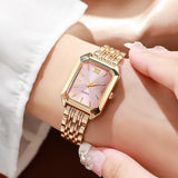 Elegant Rectangle Women Watches Fashion Ladies Quartz Wristwatches Reloj Mujer Girls Clock Gift（Without Box）