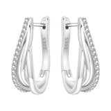Orstarry 925 sterling silver double loop minimalist drop earrings with a versatile charm design