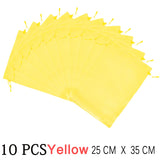 Silk wig storage bag with drawstring closure for hair extensions and bundles, HSF Marketplace satin hair packaging and storage.
