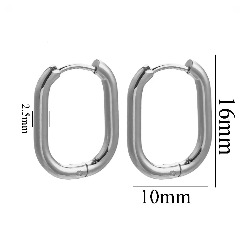 Six stainless steel textured hoop earring components for DIY jewelry making by HSF Marketplace