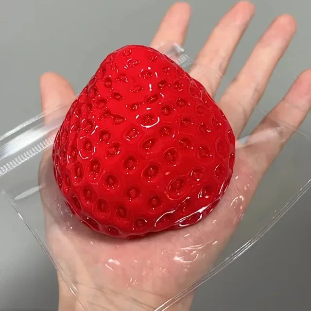 Strawberry Taba Squishy Fidget Toy - Slow Rebound Stress Relief Toy for Kids, Adults, Office & Party Favors - Squeeze Gift 2026