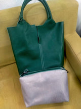 Genuine cowhide leather tote bag for women in luxury commuter style by HSF Marketplace
