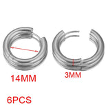 Gold plated large round hoop earrings for women, 6-piece jewelry set by HSF Marketplace