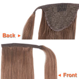 Straight clip-in ponytail human Remy hair extension for easy styling by HSF Marketplace