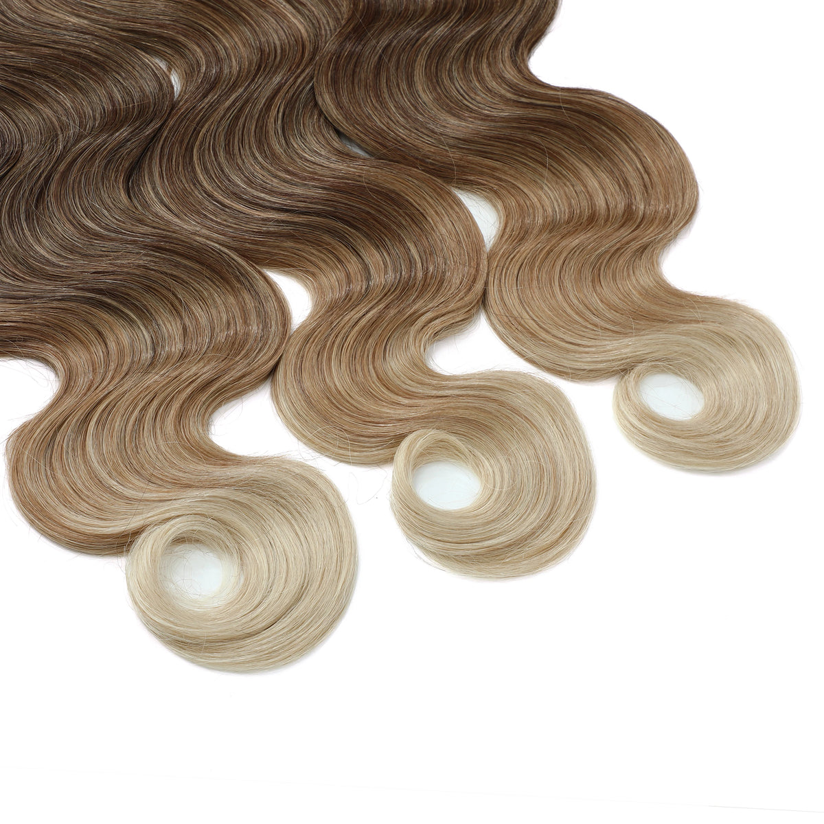 26 Inch Crochet Braid Hair 300G Synthetic Ombre Brown 27/30/613 Deep Wave Braiding Hair Extensions Body Wave Twist Crochet Hair