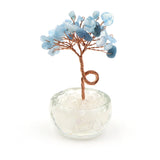 Lucky Money Tree Natural Crystals Aquamarine Fortune Feng Shui Reiki Healing Lapis Lazuli Tree of Life Home Decor Birthday Gifts