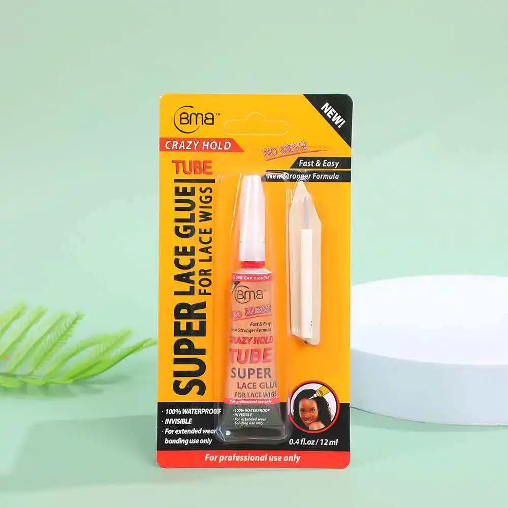 BMB Super Lace Wig Glue 12ml/30ml Waterproof Invisible Wig Adhesive, Strong Hold for Lace Front & Hairpieces, Professional