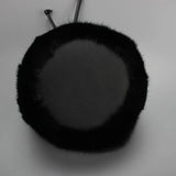 Real mink fur bucket handbag for women, luxury fluffy crossbody bag by HSF Marketplace, perfect for winter evening and casual wear.